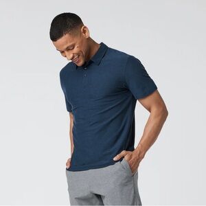 NWT Vuori Men’s Strato Tech Polo Navy Heather Size L